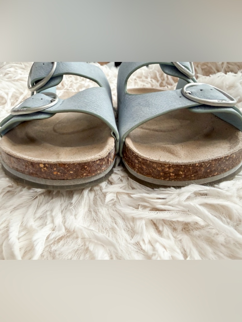 Esprit Annie Big Buckle Sandals Blue EU 36 US 6.5/7 - Picture 4 of 7